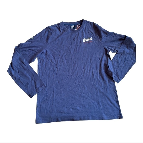 𝅺superdry Vintage Logo American Classic Top Dark Blue - Picture 7 of 12